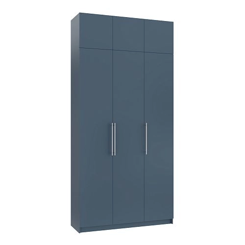 Шкаф распашной Калифорния-3 с антресолью Альби Полуночно-синий - фото 3