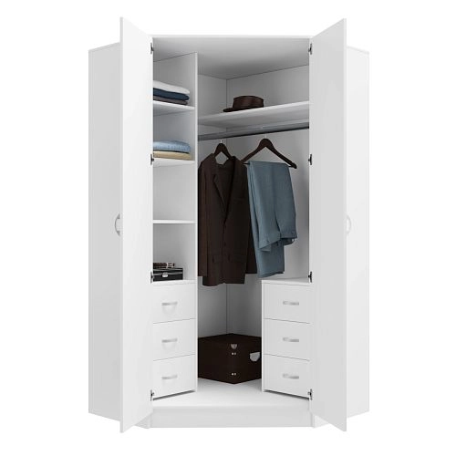 Шкаф угловой Алиса-4 Белый - фото 2