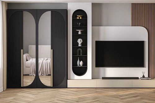 Шкаф распашной Брей-2.1 Черный - фото 1