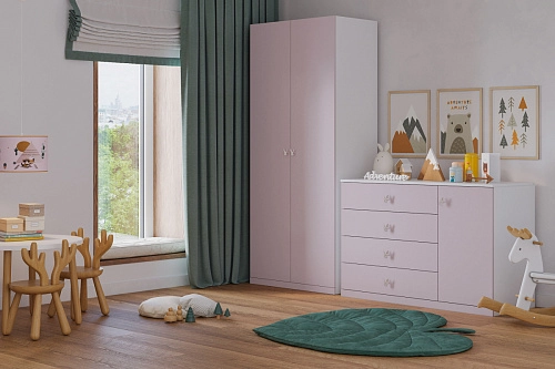 Стенка детская Банни-7 Розовый Лайт - фото 1