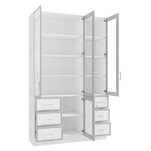 Книжный шкаф Альма-20 Белый - фото 2