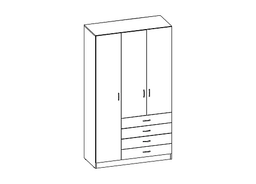 Шкаф распашной Рио-3.9 - фото 3