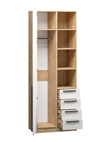 Шкаф распашной Хейсон-26 Белый Дуб Золотистый - фото 4