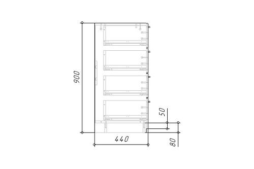 Комод Лорена Пакс-4 Черный - фото 6