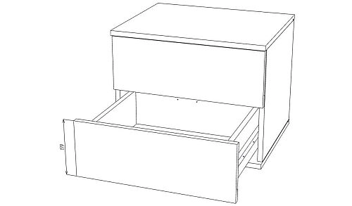 Тумба прикроватная Марвин Йорк фрезеровка 8 Аквамарин - фото 3