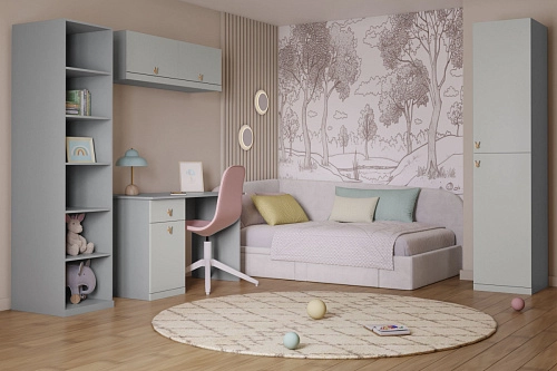 Стенка детская Банни-6 Светло-Серый - фото 1