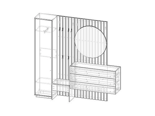 Прихожая Неаполь-3 Графит - фото 4