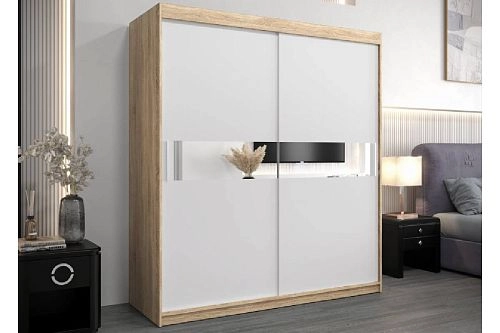 Шкаф-купе Бенито-2 Дуб Сонома/Белый - фото 1