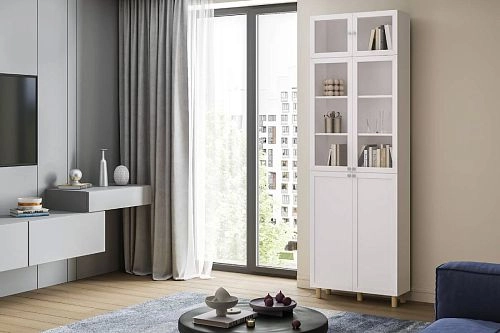 Шкаф для книг Билли Сканди с антресолью-21 - фото 1