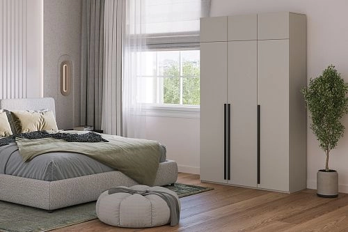 Шкаф распашной с антресолью Микос МДФ-3 Кашемир - фото 1