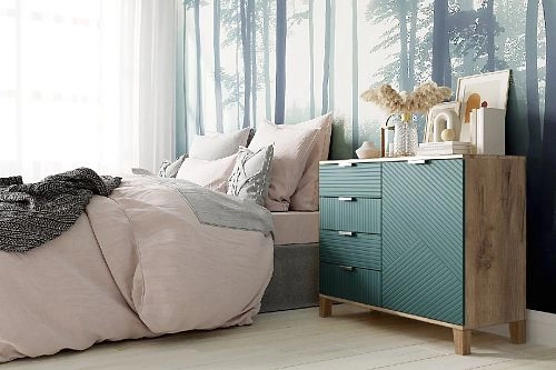 Комод Марвин Йорк 26 фрезеровка 11 Аквамарин - фото 1