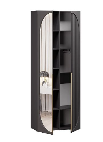 Шкаф распашной Брей-1.1 Черный - фото 3