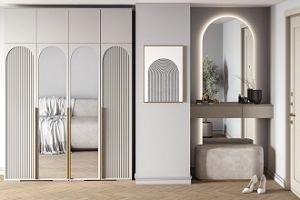 Брей-4 Хит с антресолью с зеркалами Кашемир