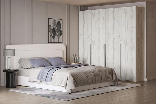 Шкаф распашной Лорена Бест-4 Дуб Крафт Белый - фото 1