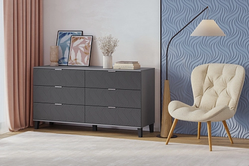 Комод Марвин 7 фрезеровка 3 Графит - фото 1