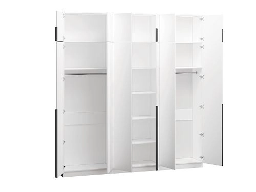 Шкаф распашной Марсель-6 с антресолью Белый - фото 2