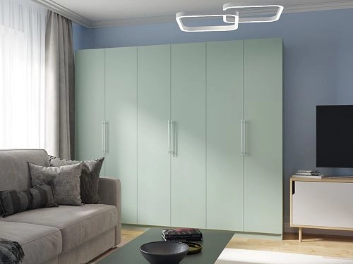 Шкаф распашной Калифорния-6 Пастельный Зеленый - фото 1