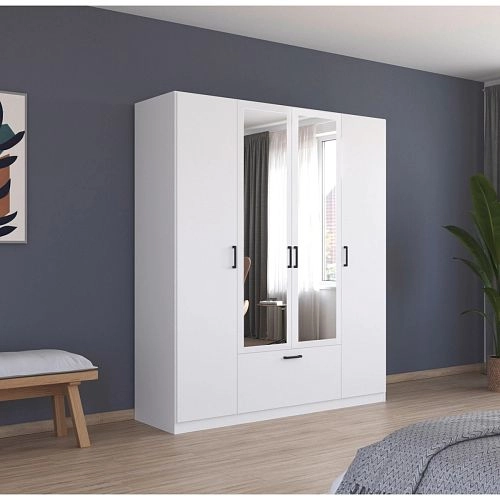 Шкаф распашной Бари-2 Белый - фото 1