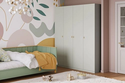 Шкаф распашной Банни-4 Светло-Серый - фото 1