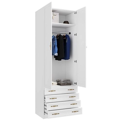 Шкаф распашной Карлос-028 Белый - фото 4