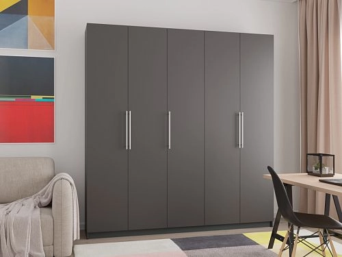 Шкаф распашной Калифорния-5 Графит - фото 1