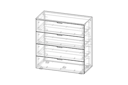 Комод Салерно 4 Графит - фото 4