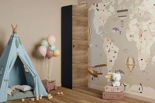 Шкаф распашной Банни-1 Дуб Мореный - фото 1