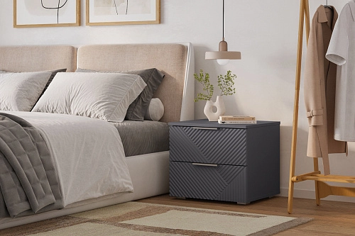 Тумба прикроватная Салерно NEW 2 Графит - фото 1