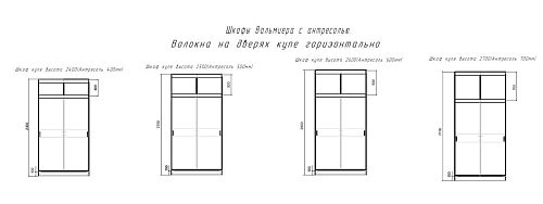 Шкаф-купе Валмиера-5А NEW Черный/Белый - фото 2