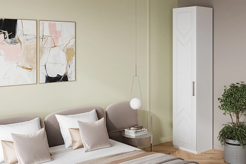 Шкаф распашной Эверест-1 МДФ Белый - фото 1