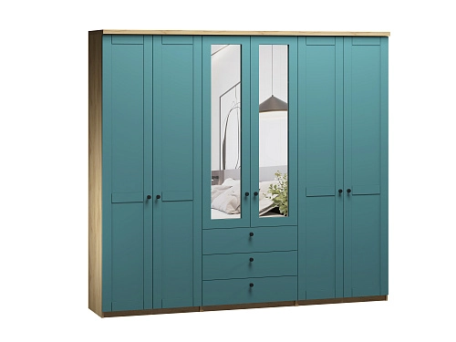 Шкаф распашной София РАХ-14 МДФ Аквамарин - фото 2