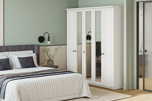 Шкаф распашной София РАХ-9 МДФ Белый - фото 1