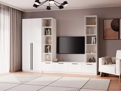 Стенка Лорена Пакс ТВ-стенка 17 Белый - фото 1