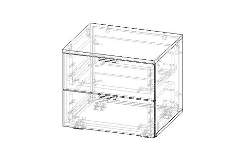 Тумба прикроватная Салерно 2 Черный - фото 3