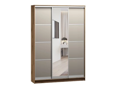Шкаф-купе Борнео-3.4 Дуб Делано/Серебро - фото 2