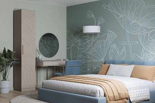 Шкаф распашной Дольче-1 МДФ Мокко - фото 1