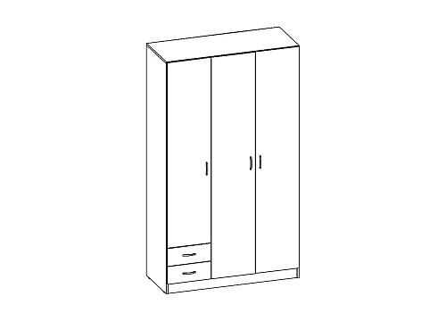 Шкаф распашной Рио-3.3 - фото 3