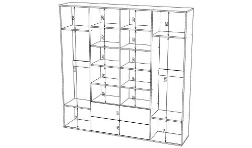 Шкаф распашной Марвин Йорк 4 фрезеровка 3 Сантьяго - фото 3