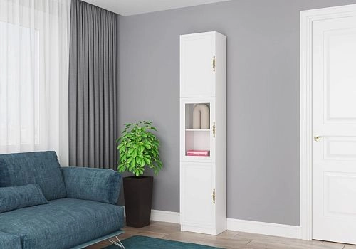 Книжный шкаф Карлос-017 Белый - фото 4