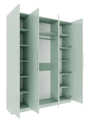 Шкаф распашной Калифорния-4 Пастельный Зеленый - фото 4