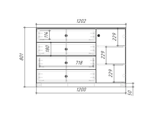 Комод Стрекоза Mini-2 Белый - фото 3