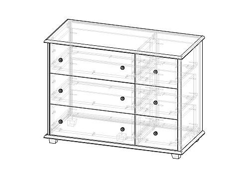 Комод Луиза-6 Классик МДФ Белый - фото 2