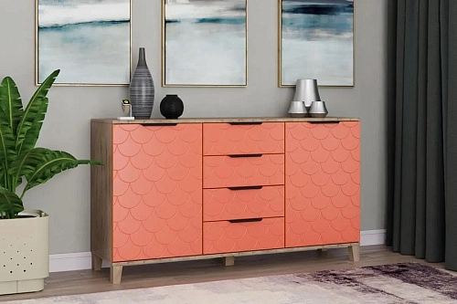 Комод Йорк-4 Коралл - фото 1