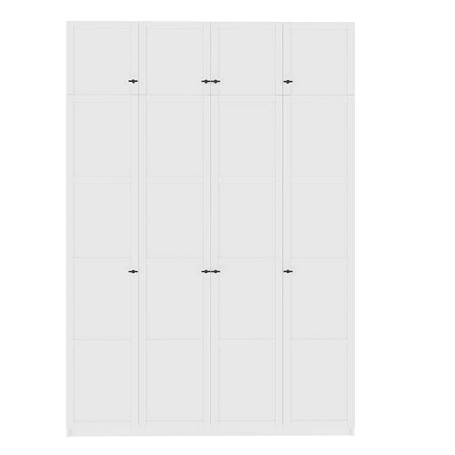 Шкаф распашной Скаген-4 с антресолью Белый - фото 3