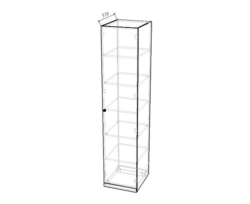 Шкаф распашной Банни-1 Розовый Лайт - фото 3