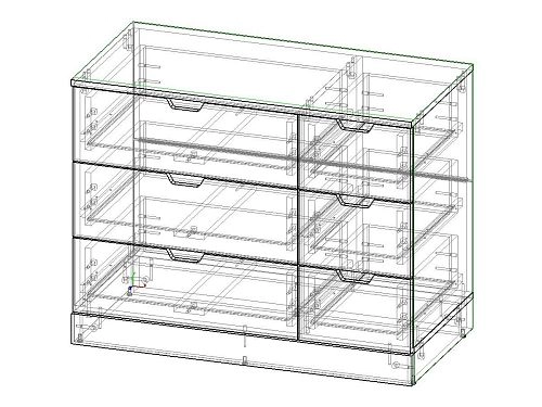Комод Генри-3 МДФ Черный - фото 3