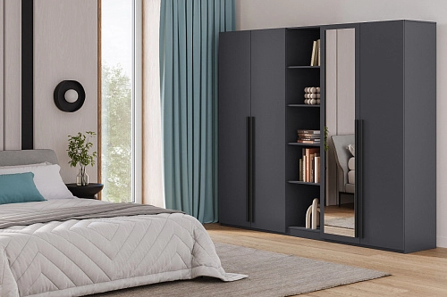 Шкаф распашной Лорена Пакс-2.2 Графит - фото 1