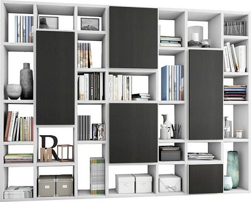 Стеллаж Куб-5 Венге Белый МДФ - фото 1