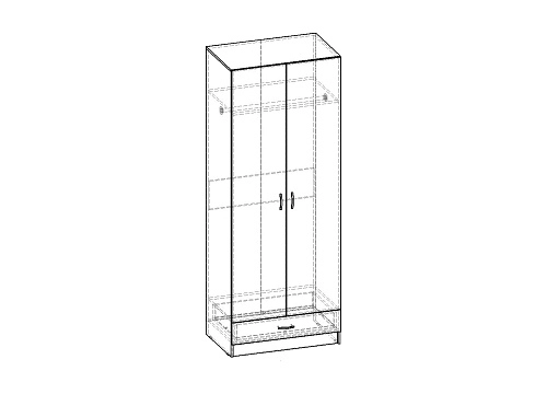 Шкаф распашной Рио-2.7 - фото 4