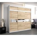 Шкаф-купе Бенито-3А Белый/Дуб Сонома